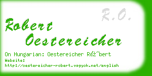 robert oestereicher business card